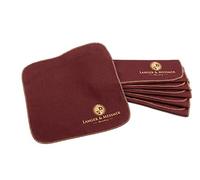 Langer & Messmer paños de pulido para cuero liso de algodón 100% en un práctico juego - El paño de pulido para el cuidado profesional del calzado (Burdeos | Beige)