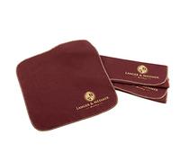 Langer & Messmer paños de pulido para cuero liso de algodón 100% en un práctico juego - El paño de pulido para el cuidado profesional del calzado (Burdeos | Beige)