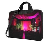Langhbozdp Funda para portátil con estampado de teatro musical con correa para el hombro, bolsillo, se adapta a portátiles de 13/14/15.6 pulgadas, Negro, 14 inch