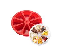 LANGING Molde de Silicona para porciones de Pasteles, 8 triángulos, Redondo, Grande, para Tartas, postres, Helados