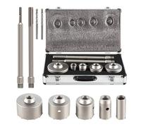 Langjiee Kit De Sierra Perforadora para Hormigón 4 En 1, 8/9 Uds., 30-100/40-125mm, Broca para Cemento, Juego De Herramientas para Abridor De Agujeros para Pared
