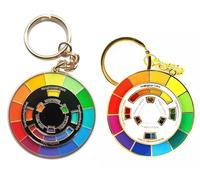 Langjitianya Broche esmaltado de rueda de color, rueda giratoria, regalo de Navidad, pin de arte, mochila, solapa, pines kawaii, Metal, No es una piedra preciosa