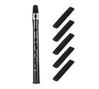 Langlie Mini Bolsillo Saxofón Bb Boquilla Alto ABS Saxofón Negro Conjunto De Instrumentos Musicales De Viento De Madera Accesorios Saxofón (Color : Silver Clip 4 Reeds)