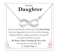 LANGLY Regalos para mamá, abuela, hija, hermana, tía, collar infinito de plata para mujer, día de la madre, Navidad, día de San Valentín, regalos para mamá, abuela, hija, hermana, tía, Latón