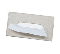 Langmeil Soporte de pañuelos para visera solar de coche, servilletero de coche, piel sintética de alta calidad, soporte para máscara de coche para vehículo con visera solar, con recambio de pañuelos, beige