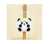 (Langosta de loto panda) Llavero de peluche de caqui acogedor, hermoso y suave juguete de peluche corto