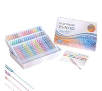 Langou 3D Acrylic Painting Gel Pens, 2025 New upgrade Glitter Gel Pens for Adult Coloring, Multi Colored 3D Acrylic Gel Pen, Drawing, DIY Projects, Crafts Art Supplie(54pcs)