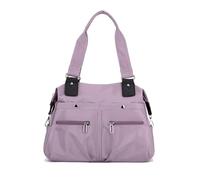 LangRents - Bolsa de hombro impermeable de gran capacidad, con múltiples bolsillos, bolsa de nailon impermeable, bolsa de mensajero de viaje cruzada, Purple