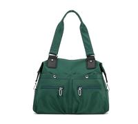 LangRents - Bolsa de hombro impermeable de gran capacidad, con múltiples bolsillos, bolsa de nailon impermeable, bolsa de mensajero de viaje cruzada, Green