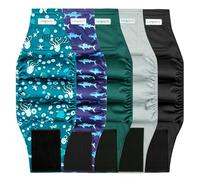 Langsprit Bandas lavables para el vientre para perros machos, pañales ultra absorbentes para perros machos con ajuste seguro, paquete de 5, envolturas a prueba de fugas para cachorros en incontinencia