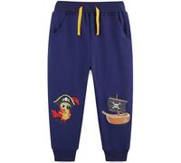 Langubaby Pantalones para Niños 100% Algodón Dinosaurio Excavadora Tiburón con Bolsillos Talla 2-3 años