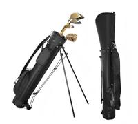 LANGWEI Negro,Bolsa De Golf Ligera con Soporte, Bolsa De Transporte De Golf Portátil E Impermeable con Correa Acolchada Y Bolsillo, Bolsa De Práctica para Hombres Y Mujeres