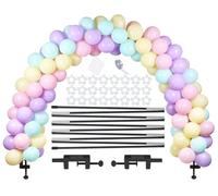 LANGXUN Kit de Arco de Globo Kit de Arco de Arco semicircular de Globo 2 Clips Ajustables para Diferentes tamaños de Mesa para Bodas de cumpleaños y Fiestas de graduación