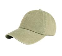 LANGZHEN Gorra de béisbol Neutral 100% algodón Puro para Hombres y Mujeres Lavado Vaquero Ajustable Sombrero de papá (Caqui)