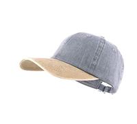 LANGZHEN Gorra de béisbol Neutral 100% algodón Puro para Hombres y Mujeres Lavado Vaquero Ajustable Sombrero de papá (Amarillo grisáceo, Grande)