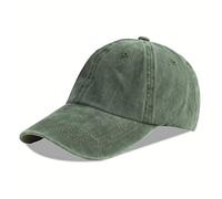LANGZHEN Gorra de béisbol Neutral 100% algodón Puro para Hombres y Mujeres lavando Vaquero Ajustable Sombrero de papá (Verde Oscuro, del Mismo tamaño)