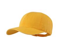 LANGZHEN Gorra de béisbol Unisex 100% algodón para Hombre y Mujer, Vaquero Lavado Ajustable, Amarillo, L
