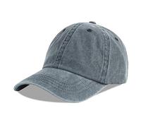 LANGZHEN Neutral Gorra de béisbol Vaquero de algodón Lavada ordinaria se Puede Ajustar Gorra de papá (Azul y Gris)