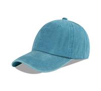 LANGZHEN Neutral Gorra de béisbol Vaquero de algodón Lavado Ordinario se Puede Ajustar Gorra de papá (Azul Marino)