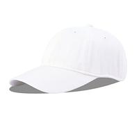 LANGZHEN Neutral Lavado Retro Agujero de algodón Ajustable Sombrero de Padre sólido, Gorra de béisbol clásica Lavada con Agua para Hombres y Mujeres (Blanco)