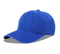 LANGZHEN Neutral Retro Gewaschen en ruinas Baumwolle einstellare Bungalow de papá sólido, gewaschene klassiche Gorra de béisbol für Männer Frauen (sapirblau)