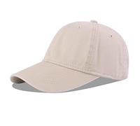 LANGZHEN Neutral Retro Gewaschen en ruinas Baumwolle einstellare Bungalow de papá sólido, gewaschene klassiche Gorra de béisbol für Männer Frauen (Caqui)
