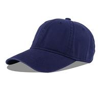 LANGZHEN Neutral Retro Lavado de Agua Agujero de algodón Ajustable Sombrero de Padre sólido, Gorra de béisbol clásica Lavada de Agua Femenina (Azul Marino)