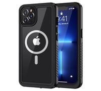 Lanhiem Funda Magnética para iPhone 13 Pro MAX, a Prueba de Agua, a Prueba de Polvo Compatible con MagSafe, Carcasa de teléfono de Cuerpo Completo 360 para iPhone 13 Pro MAX - 6,7" (Negro)