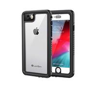 Lanhiem Funda para iPhone SE 2022/2020 7/8,Impermeable Ip68,Protección Completa De Lente De Cámara,Carcasa Antigolpes,Negro