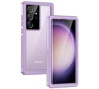 Lanhiem Funda para Samsung S23 Ultra, Impermeable Antigolpes Militar Antipolvos [Protección de 360 Grados] con Protector de Pantalla, Carcasa para Galaxy S23 Ultra, Morado