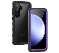 Lanhiem Funda para Samsung S23FE, Impermeable Antigolpes Militar Antipolvos [Protección de 360 Grados] con Protector de Pantalla, Carcasa para Galaxy S23FE, Morado