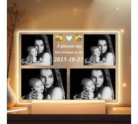 LANHUIYY Marco de Fotos LED Personalizado, fotos de parejas, bodas, familias, cristales de portada de canciones.regalos personalizadoscon (A13, 15X22CM)
