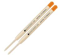 Lanier Combo Pack - Paquete de 2 - Monteverde® SoftRoll™ P13 Recambio de tinta de pasta compatible con la mayoría de bolígrafos estilo Parker® - Naranja (punta mediana 0.7 mm)