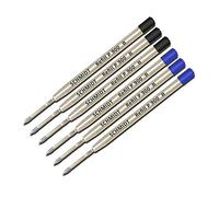 Lanier Combo Pack - Paquete de 6 - Schmidt P900 B Parker Style Recambio de tinta negra y azul punta ancha