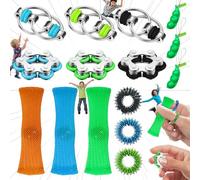 lankai 15 Piezas Fidget Toys, Juguetes para Ansiedad, Juguetes Antiesfuerzo, Juguetes Antiestrés para Adultos,Kit de Juguetes Sensoriales,Juguetes para Autismo y TDAH,Set de Fidget Toys para Ansiedad