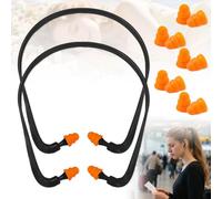 lankai 2 Piezas de Enchufe de Oído con Enchufe de Protección Auditiva,Barra de Protección del Oído con 5 Pares de Enchufes de Repuesto,Protección Auditiva y Protección de Ruido para Dormir para Dormir