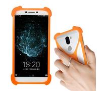 Lankashi Naranja Funda de Silicona Case Ring Stand Holder Carcasa Cover para Emporia Smart.3 / Smart.3 Mini/Smart.4 / Smart.5 / Smart.S4 / Swissvoice G50 / C50s Universal