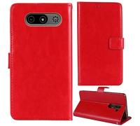 Lankashi Soporte Funda Carcasa Protección De Piel para MyPhone 7340 LTE 2.8" Flip Folio Billetera PU Cuero Cover Book Wallet Leather Case (Rojo)