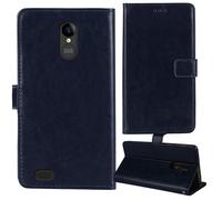Lankashi Soporte Funda Carcasa Protección De Piel para SPC Zeus 4G / SPC Zeus 4G Pro 5.5" Flip Folio Billetera PU Cuero Cover Book Wallet Leather Case (Azul Oscuro)