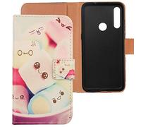 Lankashi TPU Silicona Shell Flip Billetera Funda De Carcasa Cuero Case Protective Cover Piel para Alcatel 1 SE 2020 / TCL 5030D (Lovely Design)