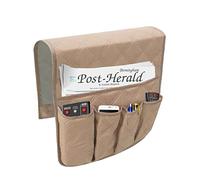 Lankater 1pc Sofá Sofá Silla Reposabrazos Organizador, 5 Bolsillos Bolsa De Almacenamiento Sillón, De La Tableta, Teléfono, Teléfono, Libro, Revistas, Televisión por Control Remoto