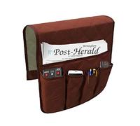 Lankater 1pc Sofá Sofá Silla Reposabrazos Organizador, 5 Bolsillos Bolsa De Almacenamiento Sillón, De La Tableta, Teléfono, Teléfono, Libro, Revistas, Televisión por Control Remoto