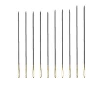 Lankater Mano 10pcs Ojo Grande Agujas De Coser De Ojo Grande De Costura Agujas con Tubo De Almacenamiento Transparente