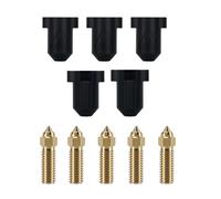 LANKEGU 5 boquillas de latón K1 y calcetines de silicona para impresora 3D K1, 5 unidades de alta velocidad 0,4 mm y 5 calcetines de silicona para K1, K1 Max, Ender 3 V3 KE, CR-10 SE, CR-M4