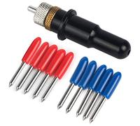 Lanko 1 soporte para cuchillas de color negro + 5 piezas 45 + 5 piezas 60 grados refinar conejo Redsail plotter cuchillas de corte