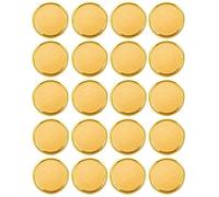 Lanko 20 discos dorados de plástico para cuaderno y planificador, álbumes de recortes (dorado)