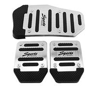 Lanko 3 piezas pedal acelerador gas combustible pedal freno embrague almohadilla cubierta pedales antideslizantes para cambio manual coche