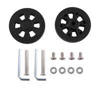 Lanko 60 mm x 15 mm ruedas de repuesto para equipaje, maleta de repuesto, maletín de equipaje, resistente al desgaste, protección del medio , PU, negro, par