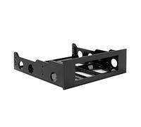 Lanko Adaptador de soporte de bahía frontal para disco duro de 3.5 a 5.25, montaje de dispositivos de 3.5 pulgadas en bahía de 5.25 pulgadas, 348648