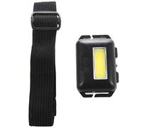 Lanko Cob - Mini lámpara LED para faros delanteros con 3 modos, resistente a la lluvia, para acampar al aire libre, pesca, color negro